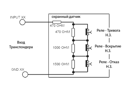 Схема подключения IB-TRANSPONDER-1